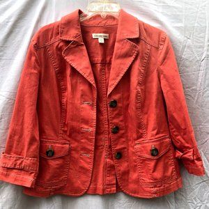 Orange Coldwater Creek Jacket Size 14
